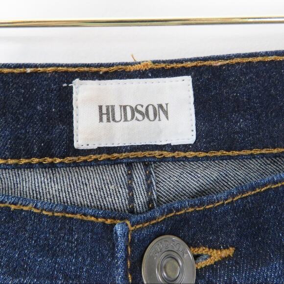 Hudson Jeans Natalie Super Skinny Jeans Dark Wash Mid Rise Designer Jeans 27 - Picture 7 of 9
